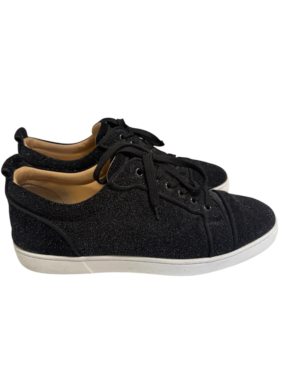 Christian Louboutin Black Sparkle Sneakers